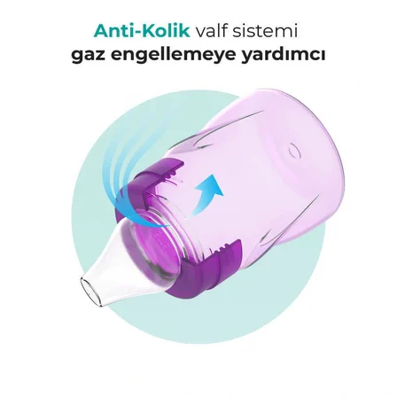 Mamajoo Antikolik Akıtmaz Alıştırma Bardağı 160 ml Mor, 6 Ay+