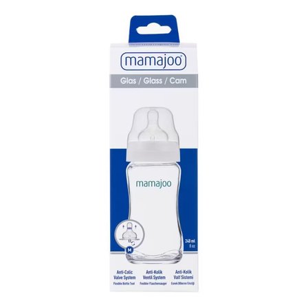 Mamajoo Cam Antikolik Biberon 240 ml 6 Ay+ | Orta Akışlı
