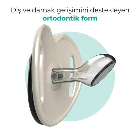 Mamajoo Ortodontik Emzik Seti 6 Ay+ Pearl & Black | İkili, Silikon, Damaklı | Sterilizasyon & Saklama Kabı Hediyeli