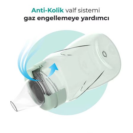 Mamajoo Antikolik Akıtmaz Alıştırma Bardağı 270 ml Powder Green, 9 Ay+