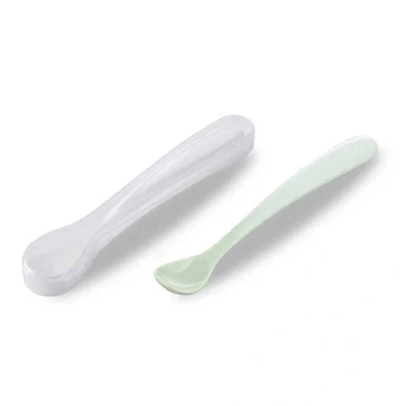Mamajoo Antikolik Akıtmaz Alıştırma Bardağı 160 ml & İkili Ergonmik Beslenme Kaşığı - Powder Green