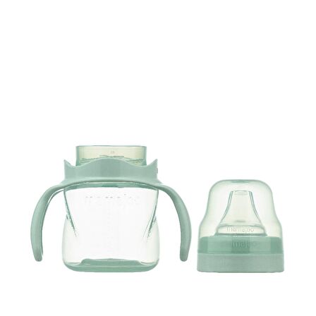 Mamajoo Kulplu Eğitici Bardak 160 ml & Yedek İkili Bardak Ucu / Powder Green