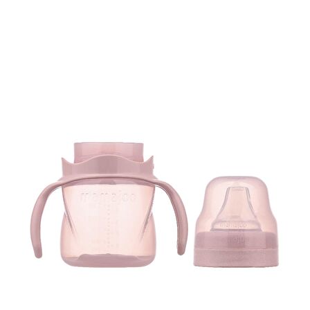 Mamajoo Kulplu Eğitici Bardak 160 ml & Yedek İkili Bardak Ucu / Powder Pink