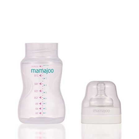 Mamajoo Silver Biberon 250ml & Yedek İkili Biberon Emziği No.1 0 Ay+