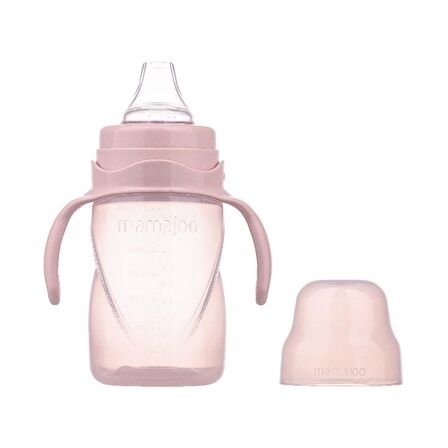 Mamajoo Kulplu Eğitici Bardak 270 ml & Yedek İkili Bardak Ucu / Powder Pink