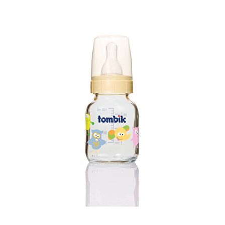 Tombik Şaşkın Hayvancıklar Serisi Cam Biberon 100 ml / Ekru