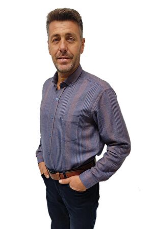 Erkek Kışlık Pamuklu Günlük Klasik Gömlek Erkek Gömlek Kışlık Gömlek OG-020