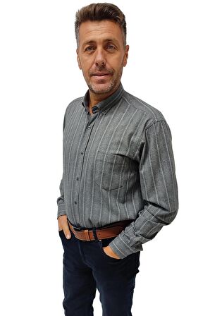 Erkek Kışlık Pamuklu Günlük Klasik Gömlek Erkek Gömlek Kışlık Gömlek