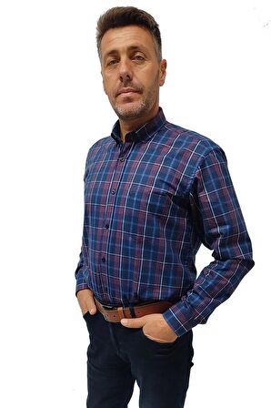 Erkek Kışlık Pamuklu Günlük Klasik Gömlek Erkek Gömlek Kışlık Gömlek OG-028