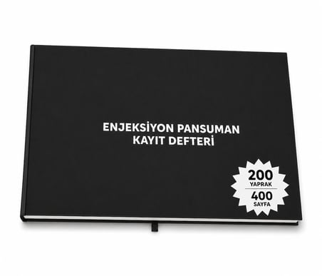 ENJEKSİYON PANSUMAN DEFTERİ 400 YAPRAK SERT KAPAKLI (NUMARALI)