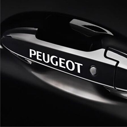 Peugeot Araba Kapı Kolu Araç Sticker Yapıştırma 8Ad