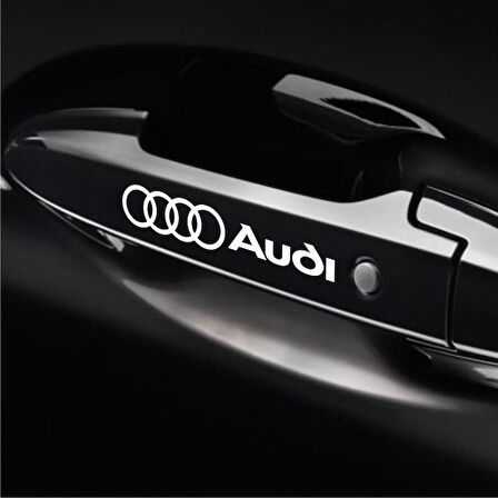 Audi 3 Araba Kapı Kolu Araç Sticker Yapıştırma 8 Adet