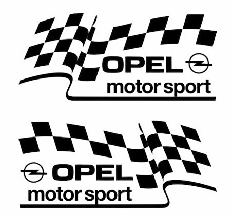 Opel Motor Spor Ayna Sticker Yapıştırma 2 Adet