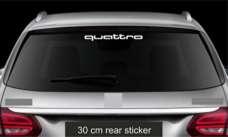 Quattro By Toyota Araba Arka Cam Sticker Yapıştırma