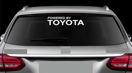 Powered By Toyota Araba Arka Cam Sticker Yapıştırma