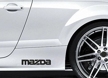 Mazda Yapıştırma Marşpiyel Yazısı Sticker 2 Adet