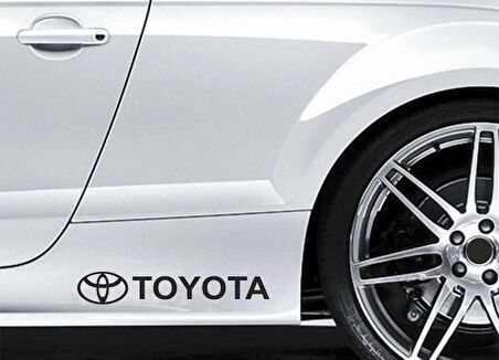 Toyota Yapıştırma Marşpiyel Yazısı Sticker 2 Adet