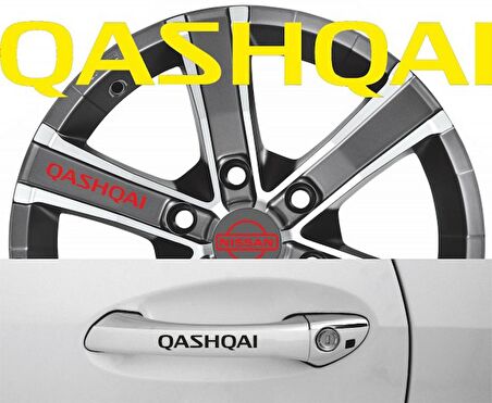 Qashqai Kapı Kolu Sticker Yapıştırma 8Adet