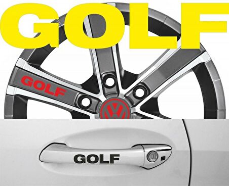 Golf Kalın Kapı Kolu Sticker Yapıştırma 8Adet
