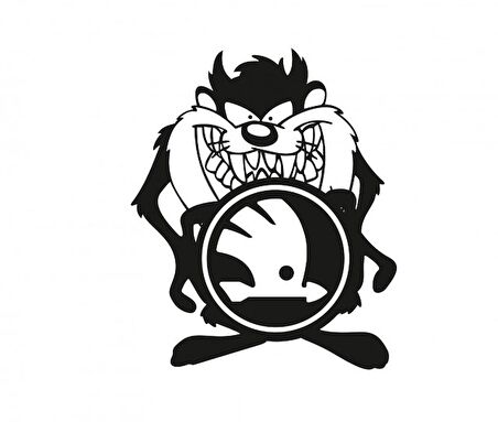 Skoda Taz Komik Araba Sticker Yapıştırma