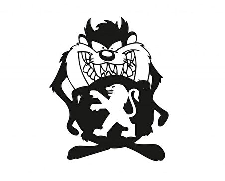 Peugeot Taz Komik Araba Sticker Yapıştırma