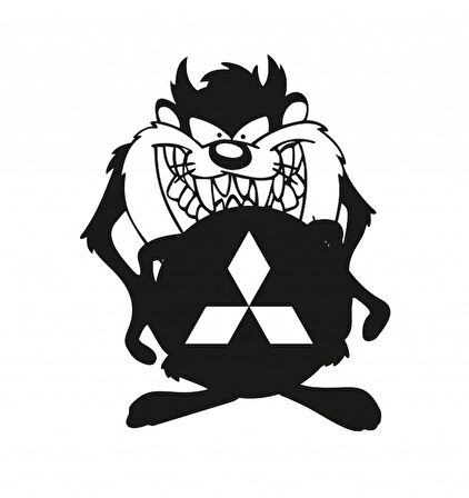 Mitsubishi Taz Komik Araba Sticker Yapıştırma