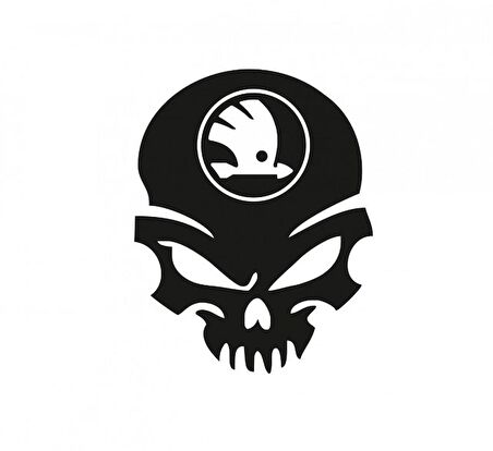 Skoda Kuru Kafa Araba Sticker Yapıştırma