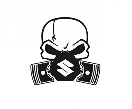 Suzuki Piston Kuru Kafa Araba Sticker Yapıştırma