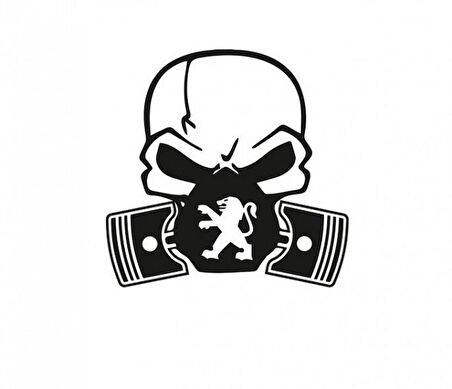 Peugeot Piston Kuru Kafa Araba Sticker Yapıştırma
