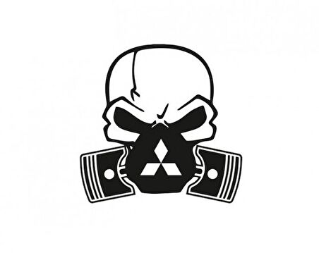 Mitsubishi Piston Kuru Kafa Araba Sticker Yapıştırma