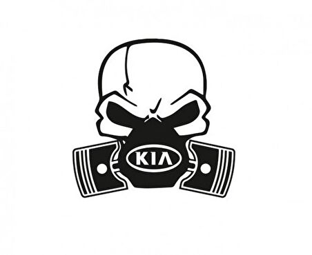 Kia Piston Kuru Kafa Araba Sticker Yapıştırma