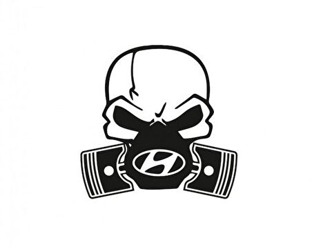 Hyundai Piston Kuru Kafa Araba Sticker Yapıştırma