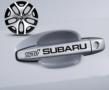 Subaru Sti Kapı Kolu Sport Sticker Yapıştırma 8 Adet
