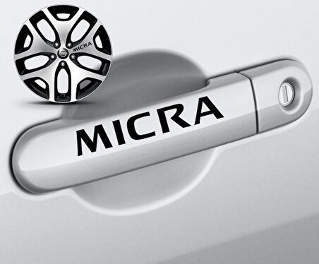 Nissan Micra Kapı Kolu Sport Sticker Yapıştırma 8 Ad