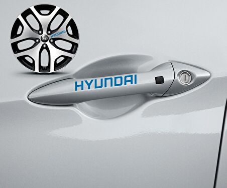 Hyundai Kapı Kolu Sport Sticker Yapıştırma 8 Adet