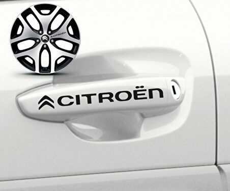 Citroen Kapı Kolu Sport Sticker Yapıştırma 8 Adet