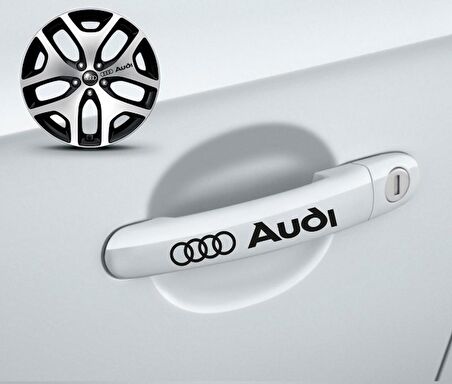 Audi Kapı Kolu Modifiye Sticker Yapıştırma 8 Adet