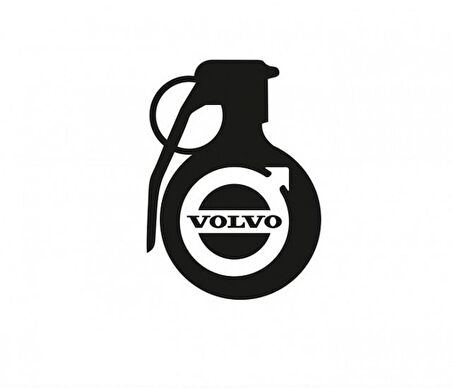 Volvo Araba Komik El Bombası Sticker Yapıştırma