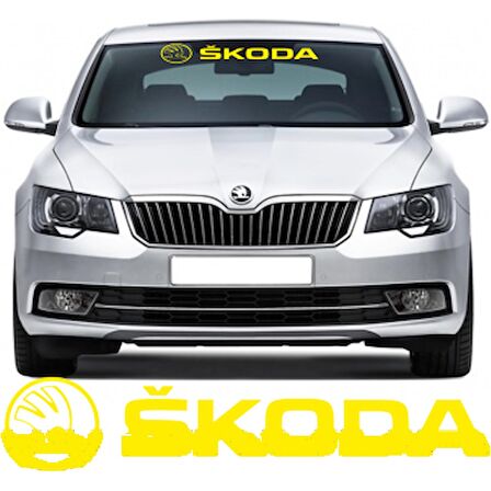 Skoda Ön Cam Araba Sticker Yapıştırma 30CM EN
