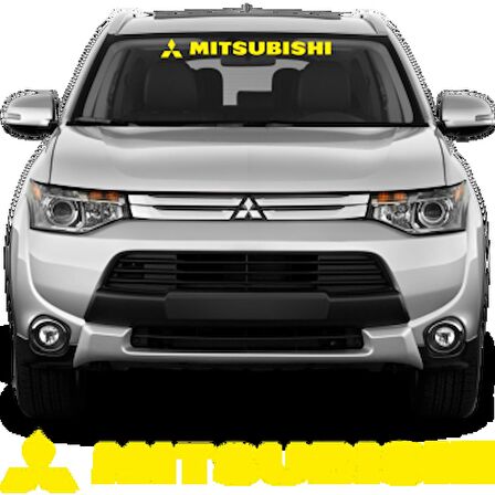 Mitsubishi Ön Cam Araba Sticker Yapıştırma 30CM