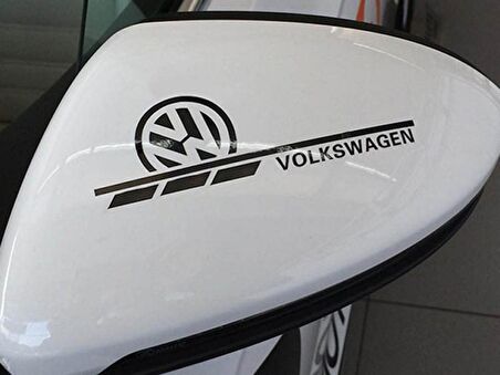 Yan Ayna Volkswagen Araba Sticker Yapıştırma 2 Adet