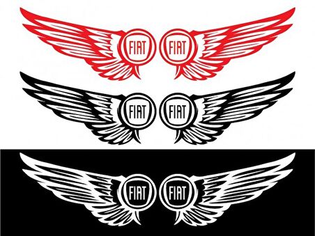 Yan Ayna Fiat Sticker Yapıştırma 2 Adet