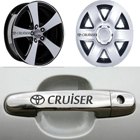 Toyota Cruiser Kapı Kolu Jant Sticker Yapıştırma 8 Ad
