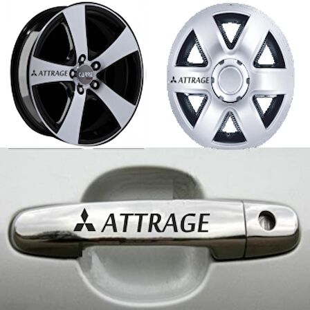 Mitsubishi Attrage Kapı Jant Sticker Yapıştırma 8 Ad