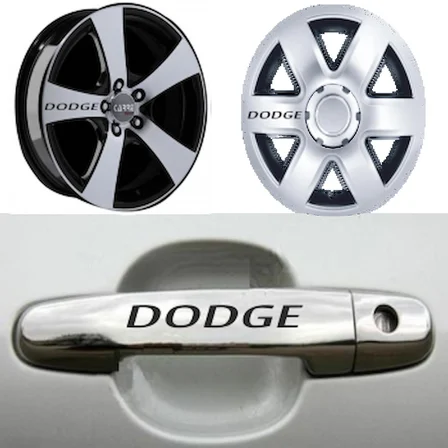 Dodge Kapı Jant Sticker Yapıştırma 8Adet