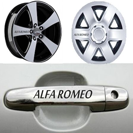 Alfa Romeo Kapı Jant Sticker Yapıştırma 8 Adet