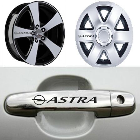 Opel Astra Kapı Kolu Jant Sticker Yapıştırma 8 Adet