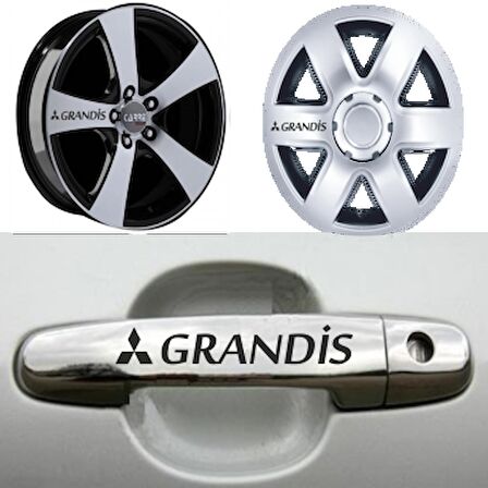 Mitsubishi Grandis Kapı Kolu Jant Sticker Yapıştırma 8 Ad