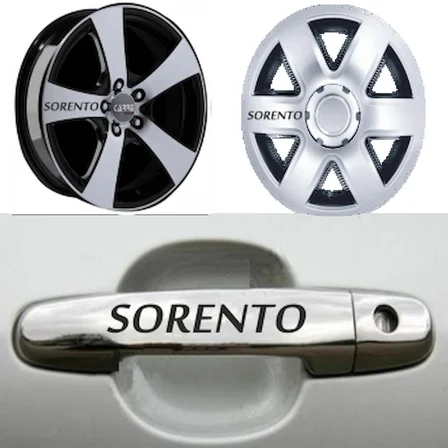 Kia Sorento Kapı Kolu Jant Sticker Yapıştırma 8 Adet