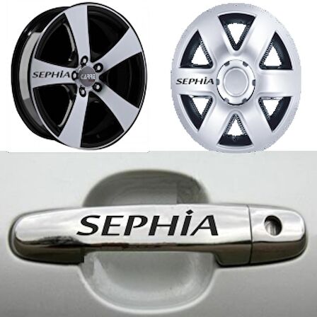 Kia Sephia Kapı Kolu Jant Sticker Yapıştırma 8 Adet